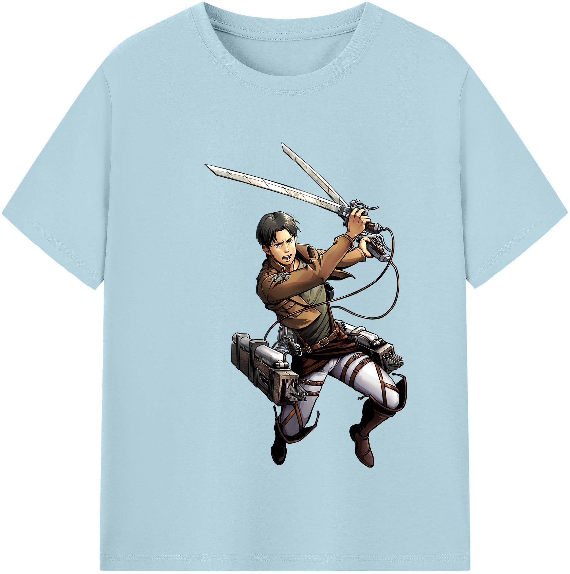 （画像用） 進撃の巨人 Attack on Titan 綿100％半袖Tシャツ（フロントプリント）